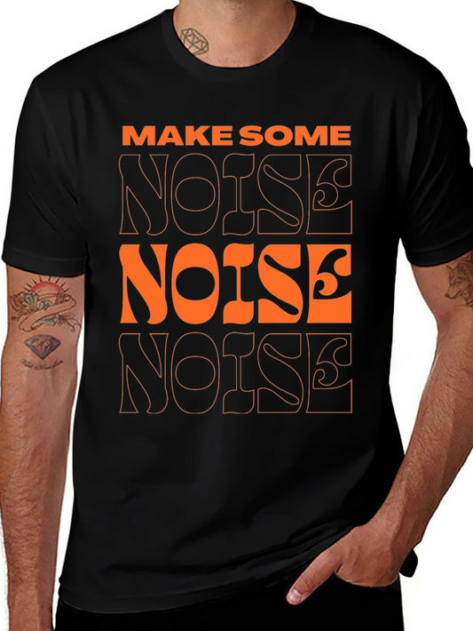 Make Some Noise Black Graphic Tee