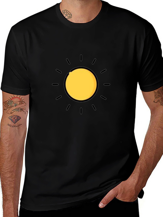 Radiant Sun Graphic Tee - Stylish Black T-Shirt
