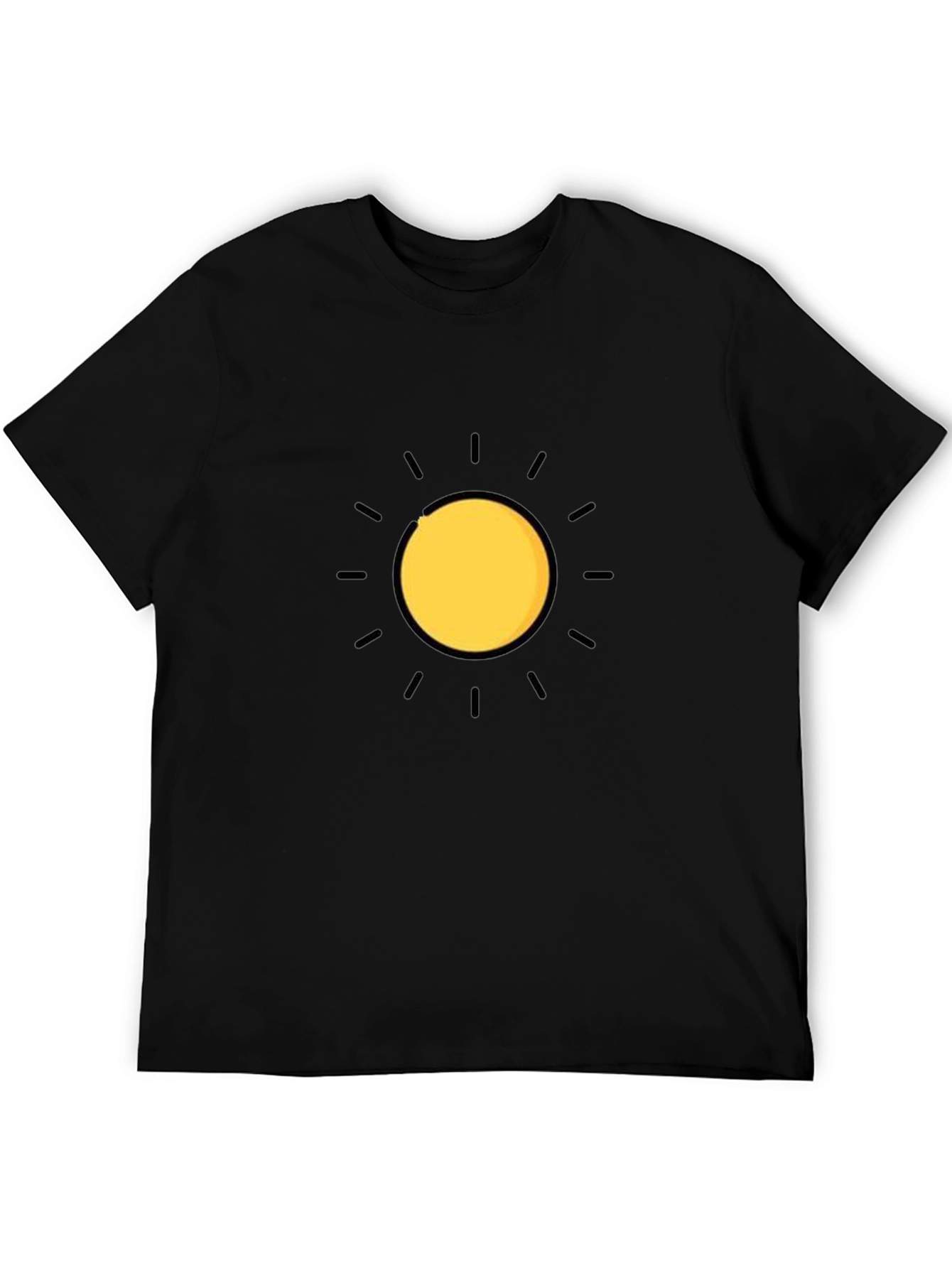 Radiant Sun Graphic Tee - Stylish Black T-Shirt