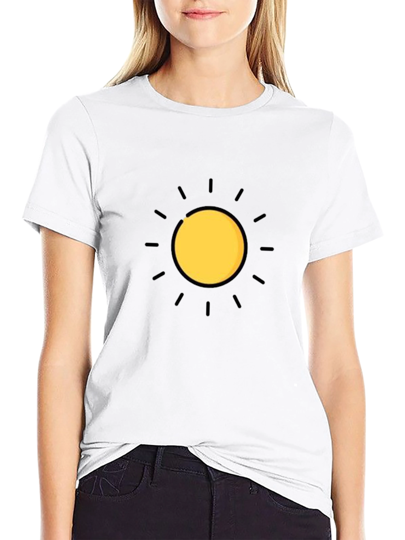 Radiant Sun Graphic Tee - Stylish Black T-Shirt