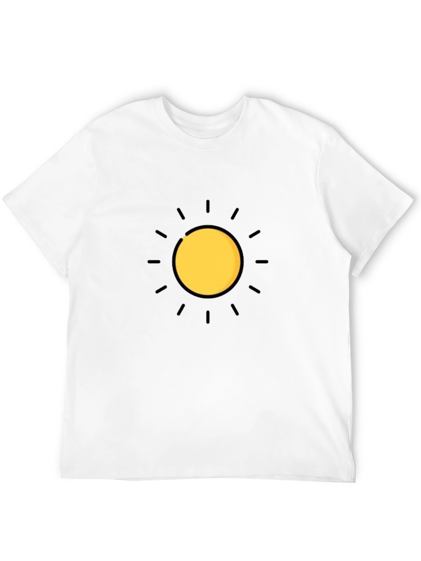 Radiant Sun Graphic Tee - Stylish Black T-Shirt