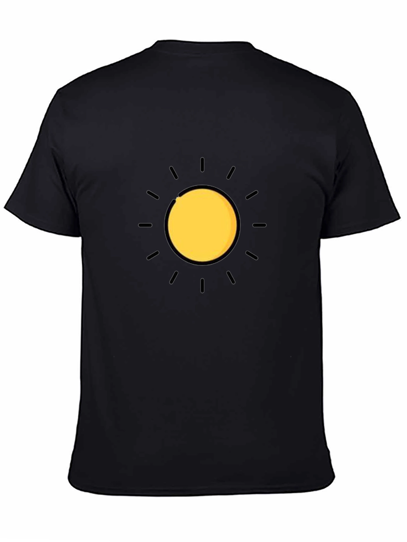 Radiant Sun Graphic Tee - Stylish Black T-Shirt