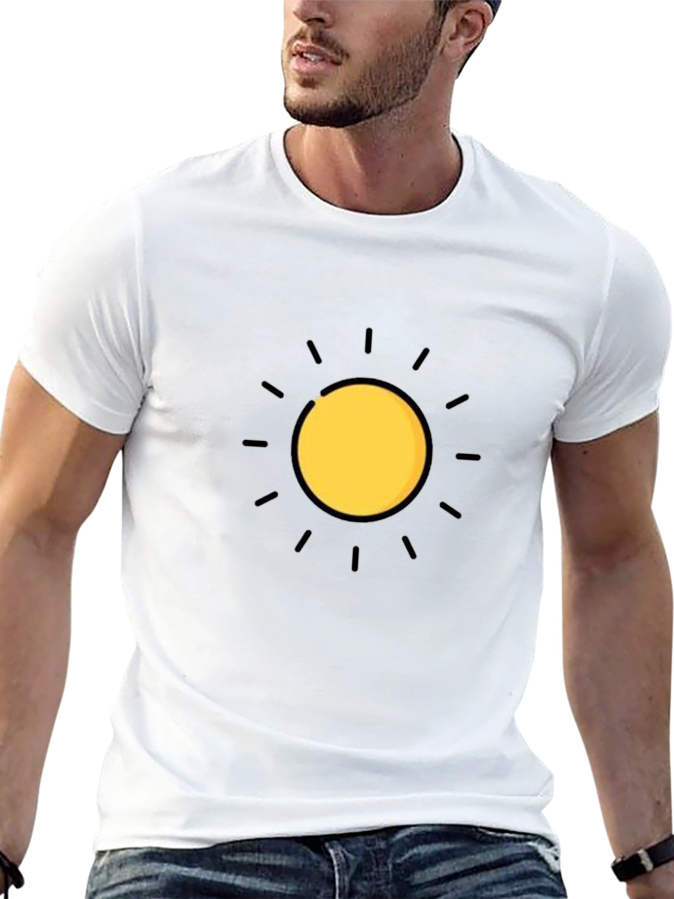 Radiant Sun Graphic Tee - Stylish Black T-Shirt