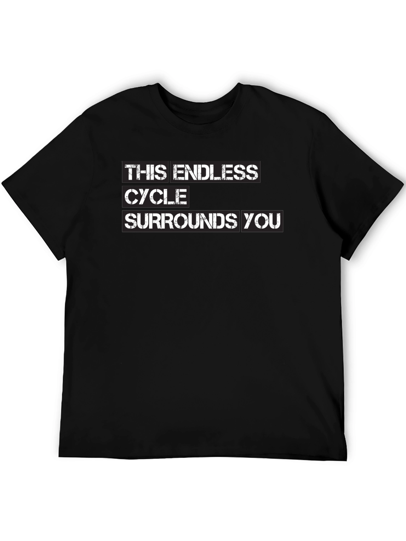 Endless Cycle Graphic Black T-Shirt