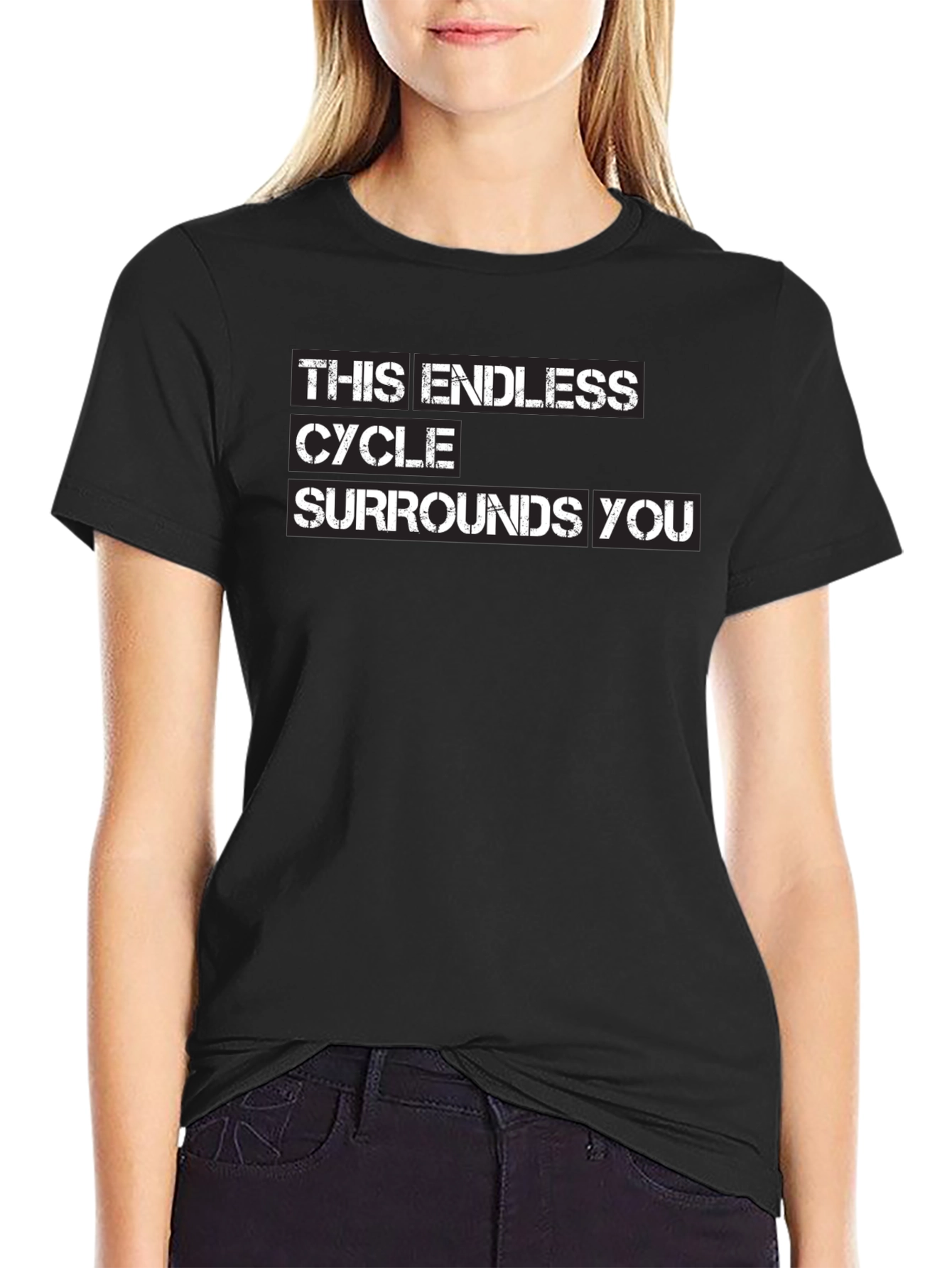 Endless Cycle Graphic Black T-Shirt