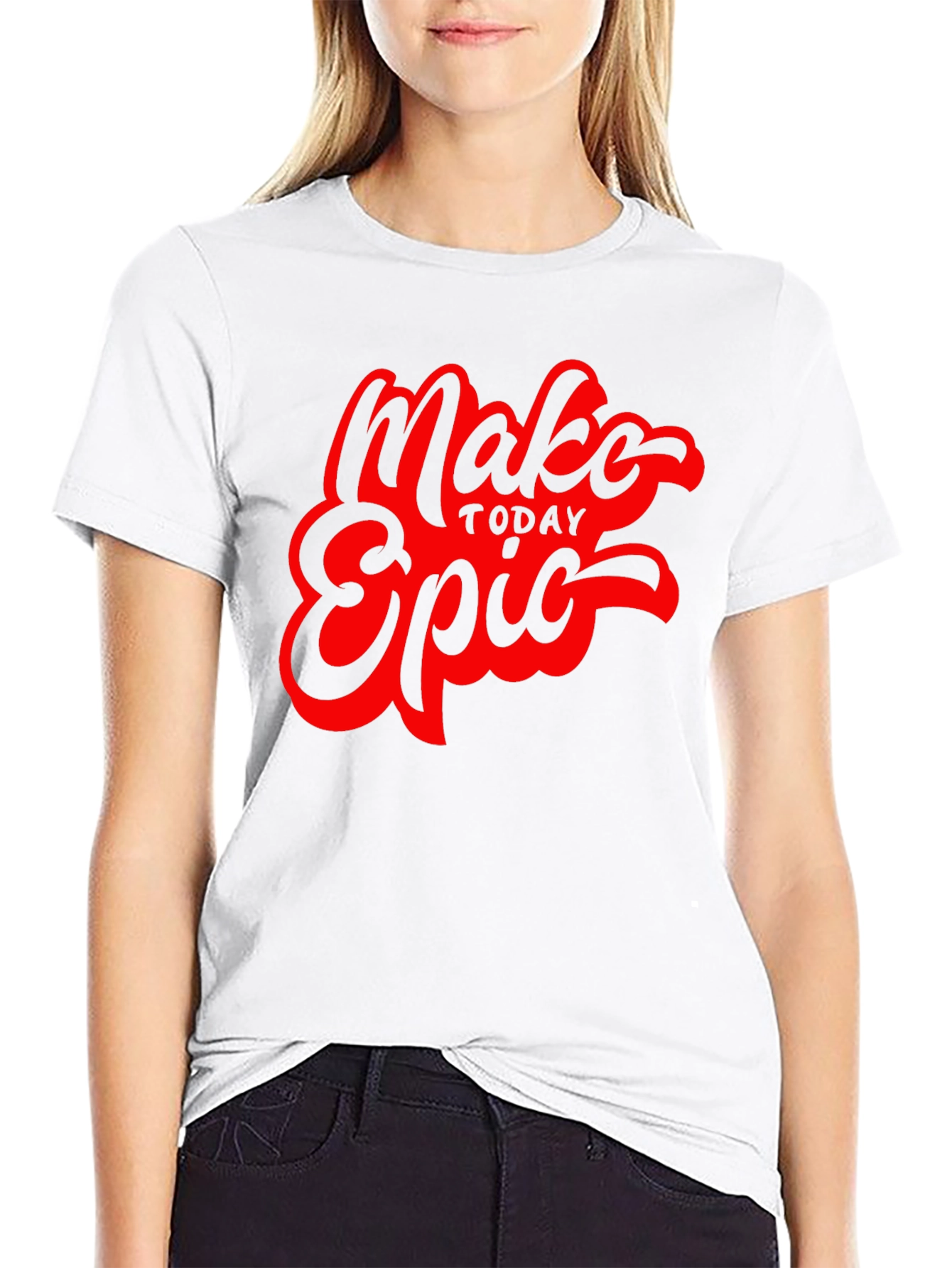 Make Today Epic Graphic Tee - Trendy Black T-Shirt