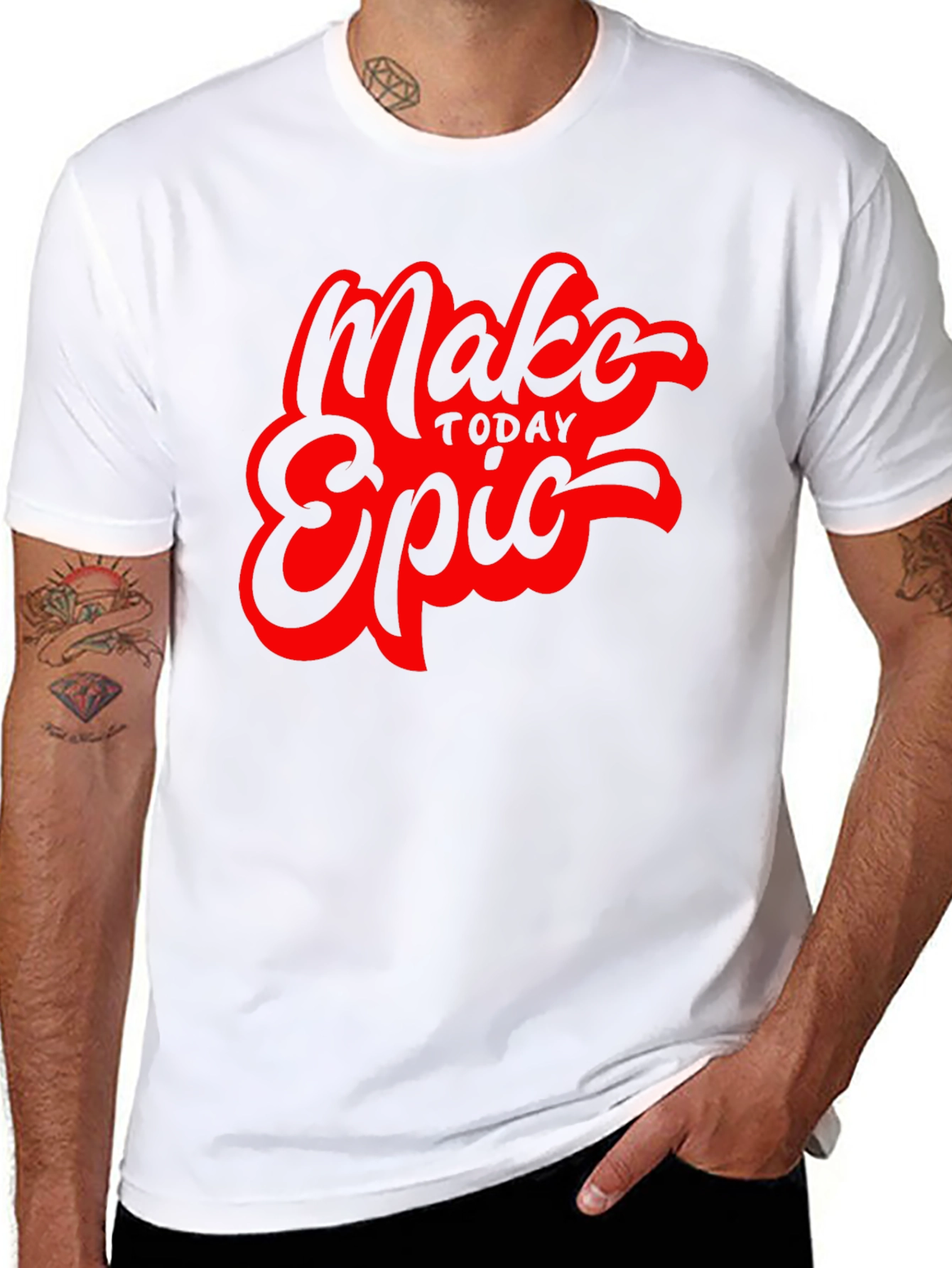 Make Today Epic Graphic Tee - Trendy Black T-Shirt
