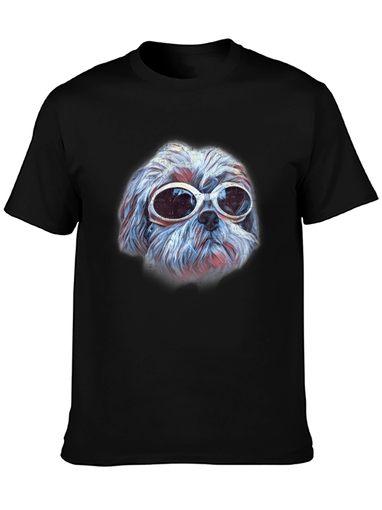 Dog with Sunglasses Graphic Tee - Cool Casual Style