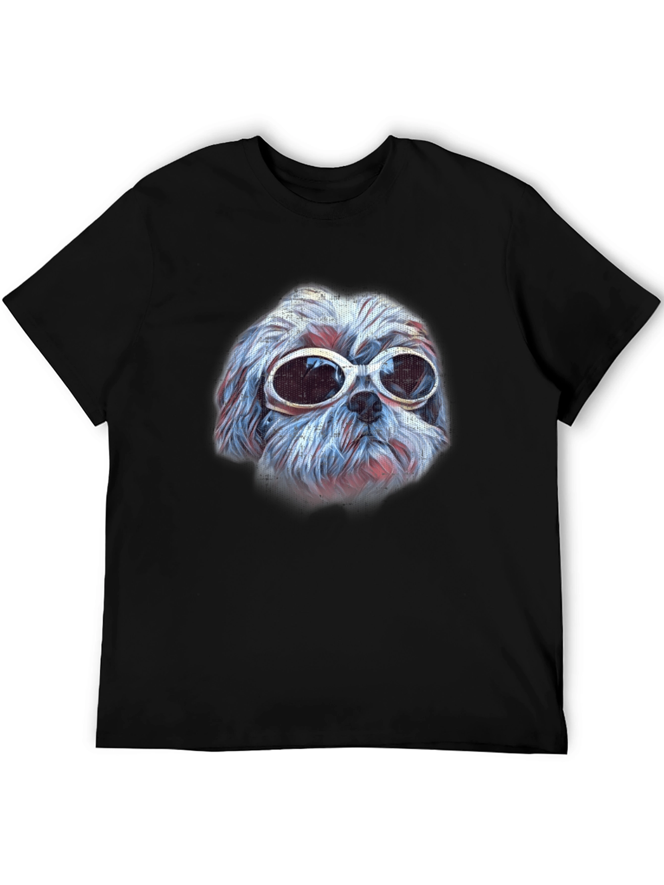 Dog with Sunglasses Graphic Tee - Cool Casual Style