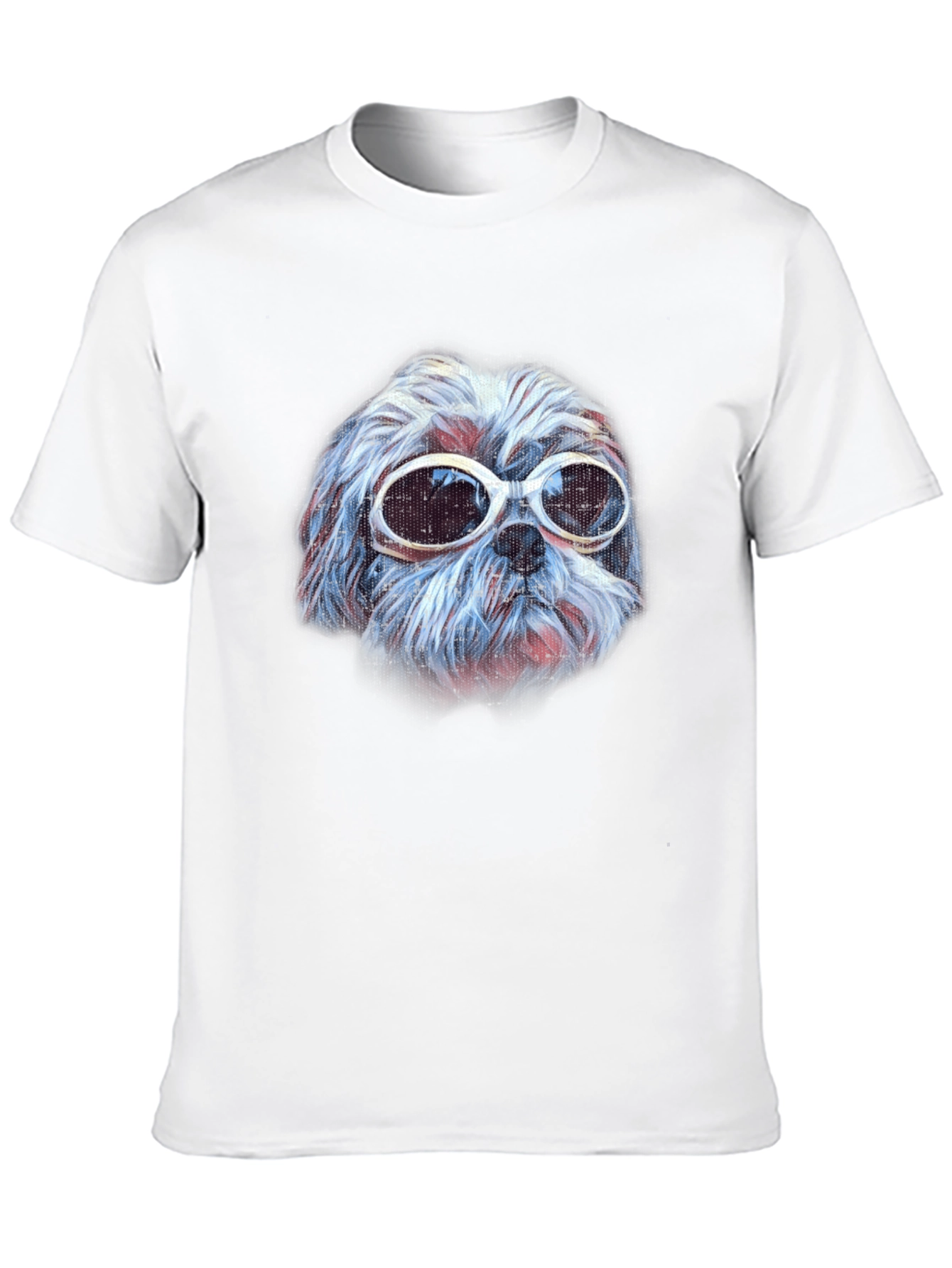Dog with Sunglasses Graphic Tee - Cool Casual Style