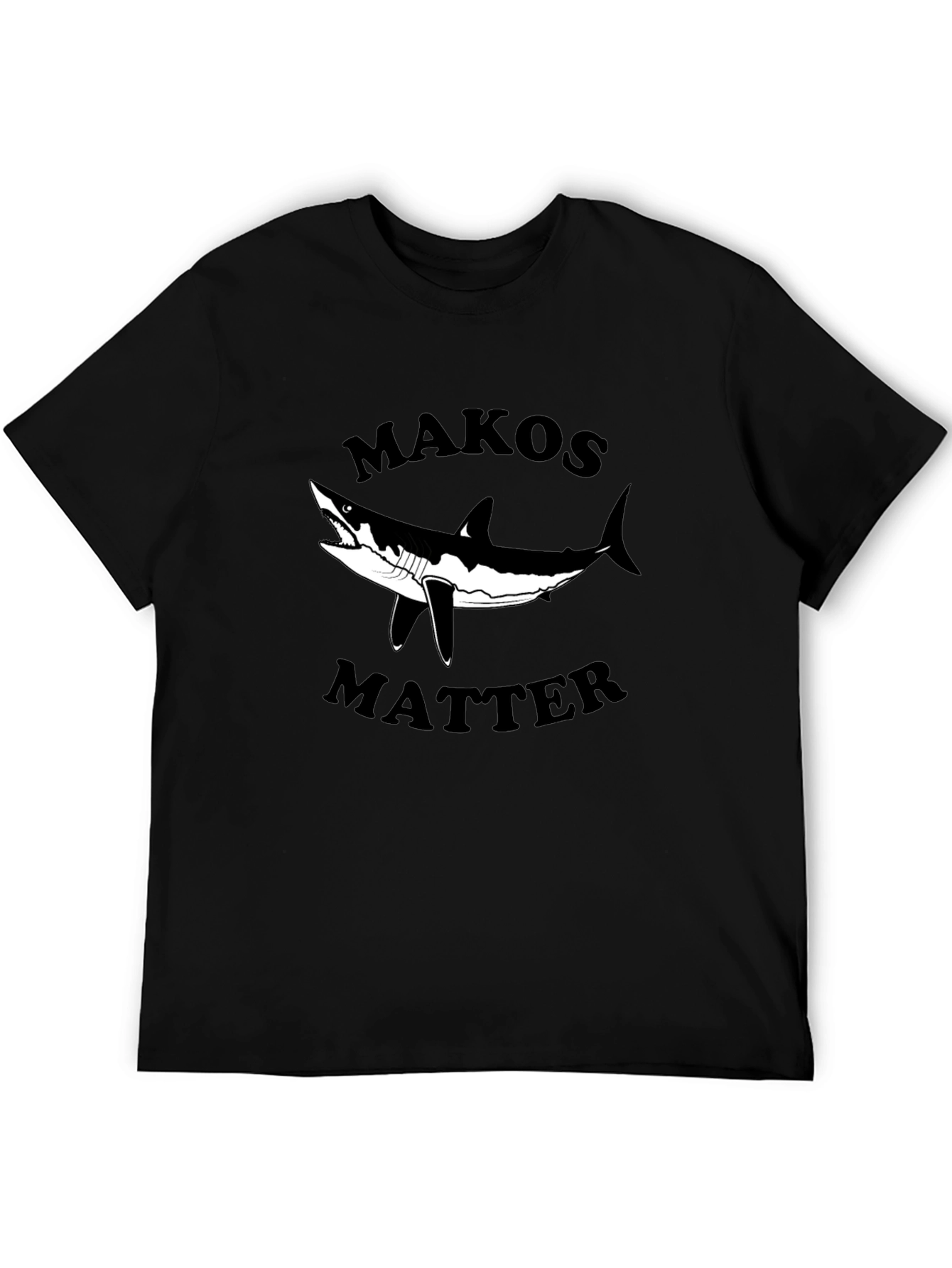 Makos Matter Graphic T-Shirt - Black Cotton Tee