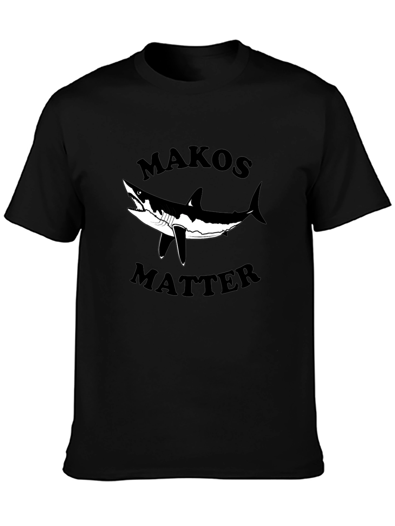 Makos Matter Graphic T-Shirt - Black Cotton Tee