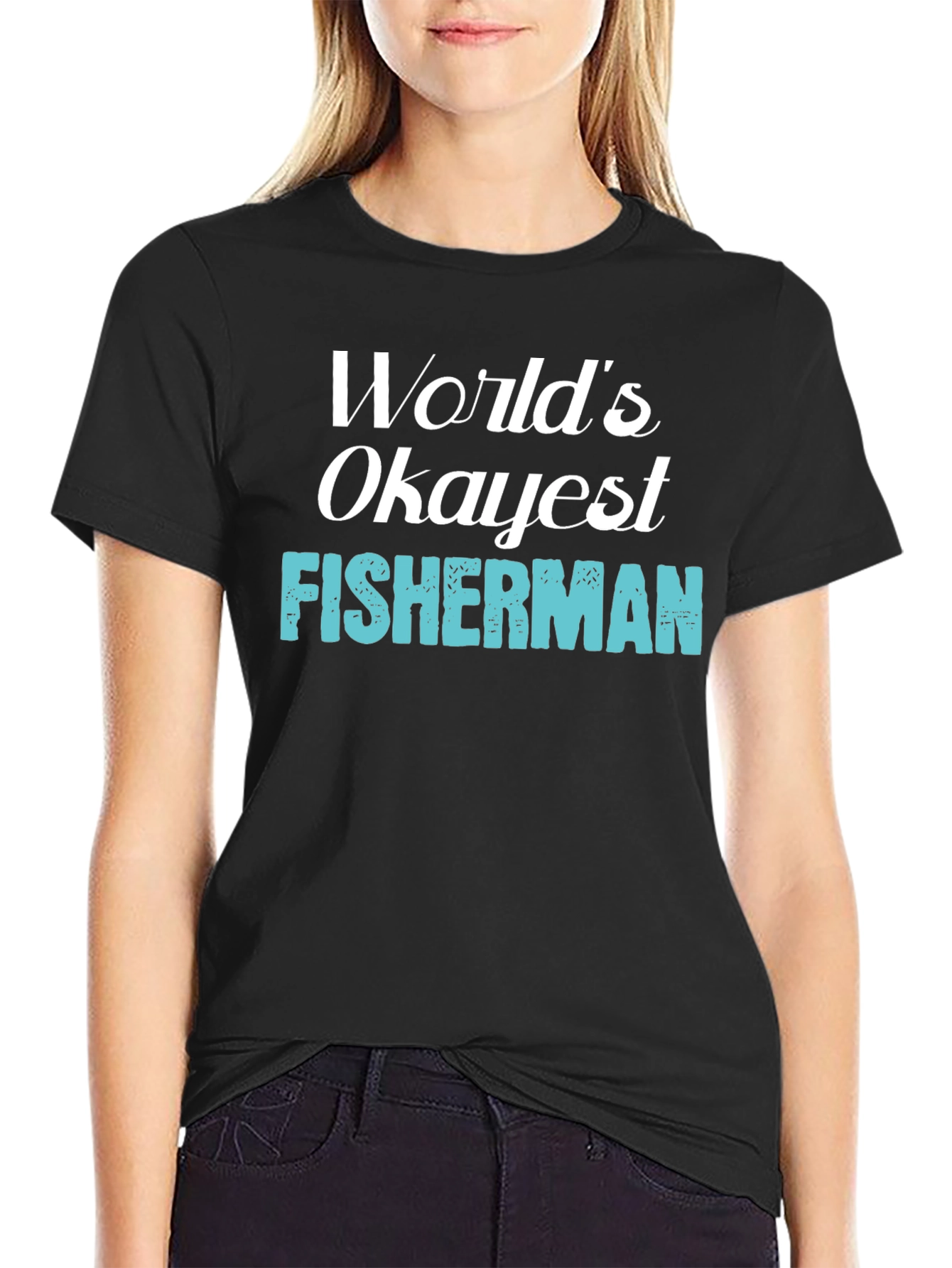 Worlds Okayest Fisherman Graphic Tee