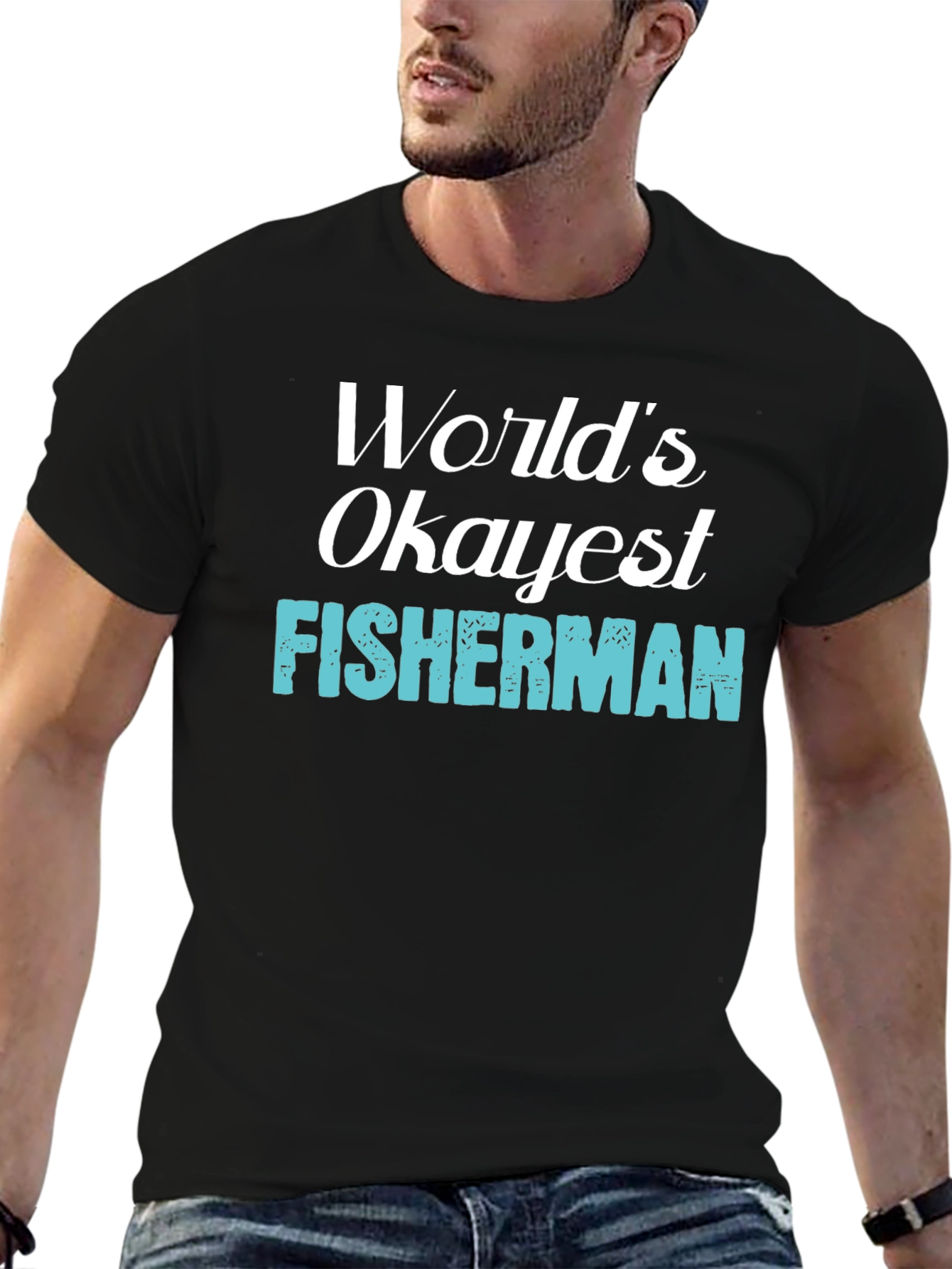 Worlds Okayest Fisherman Graphic Tee