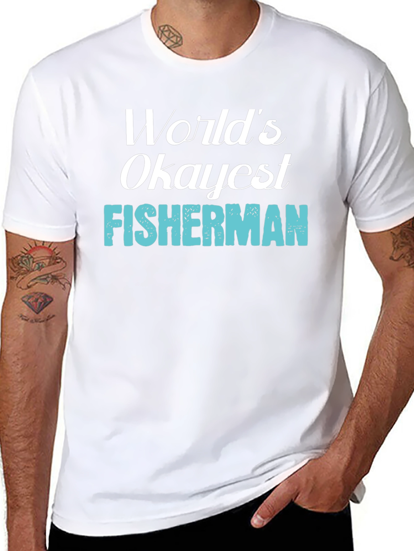 Worlds Okayest Fisherman Graphic Tee