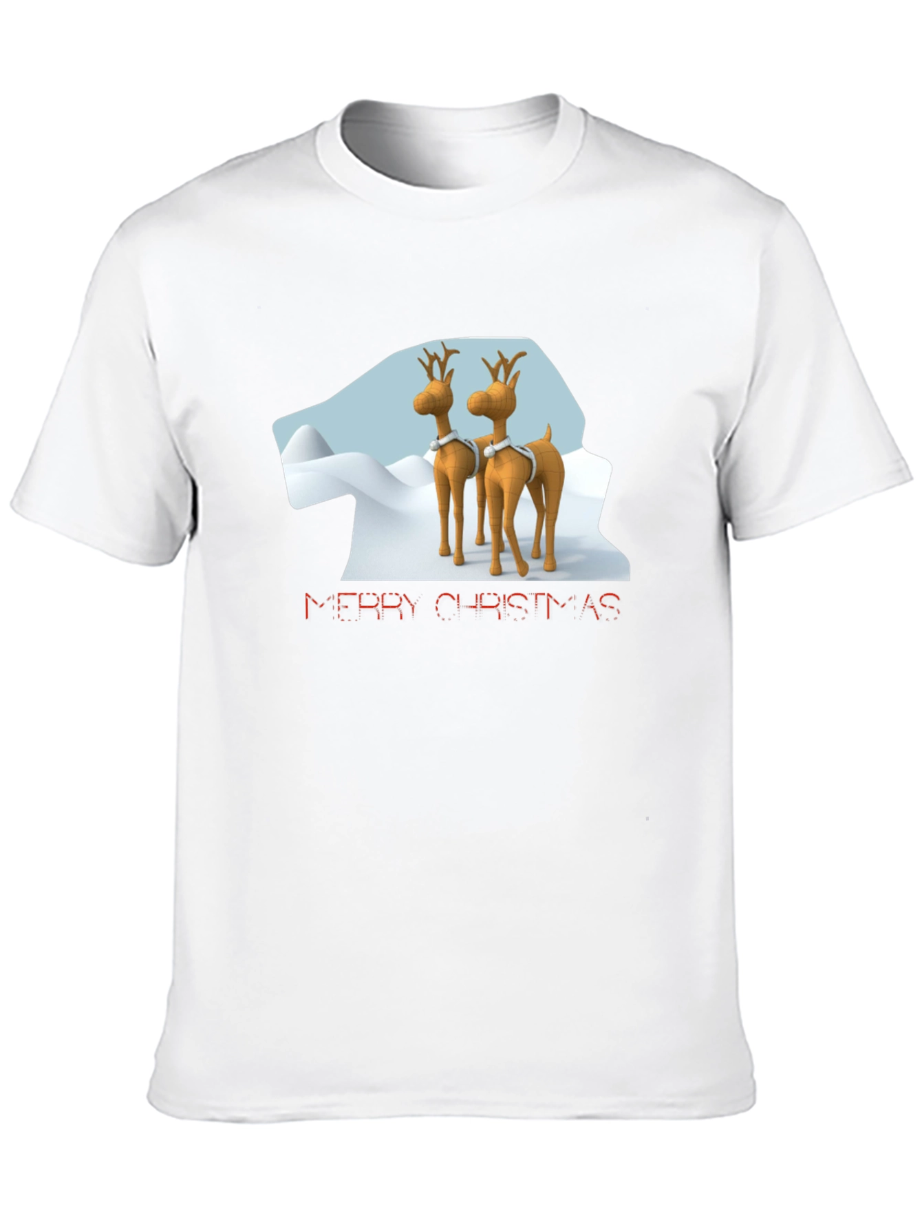 Merry Christmas Reindeer Graphic T-Shirt