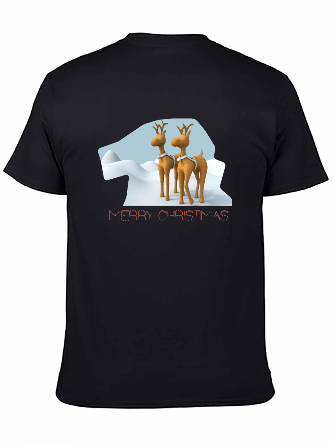 Merry Christmas Reindeer Graphic T-Shirt