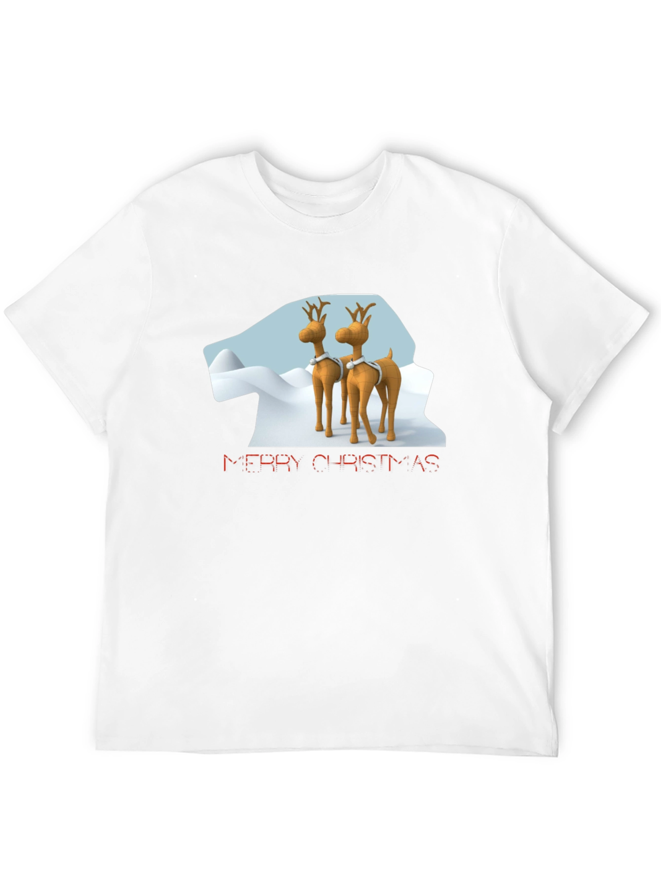 Merry Christmas Reindeer Graphic T-Shirt