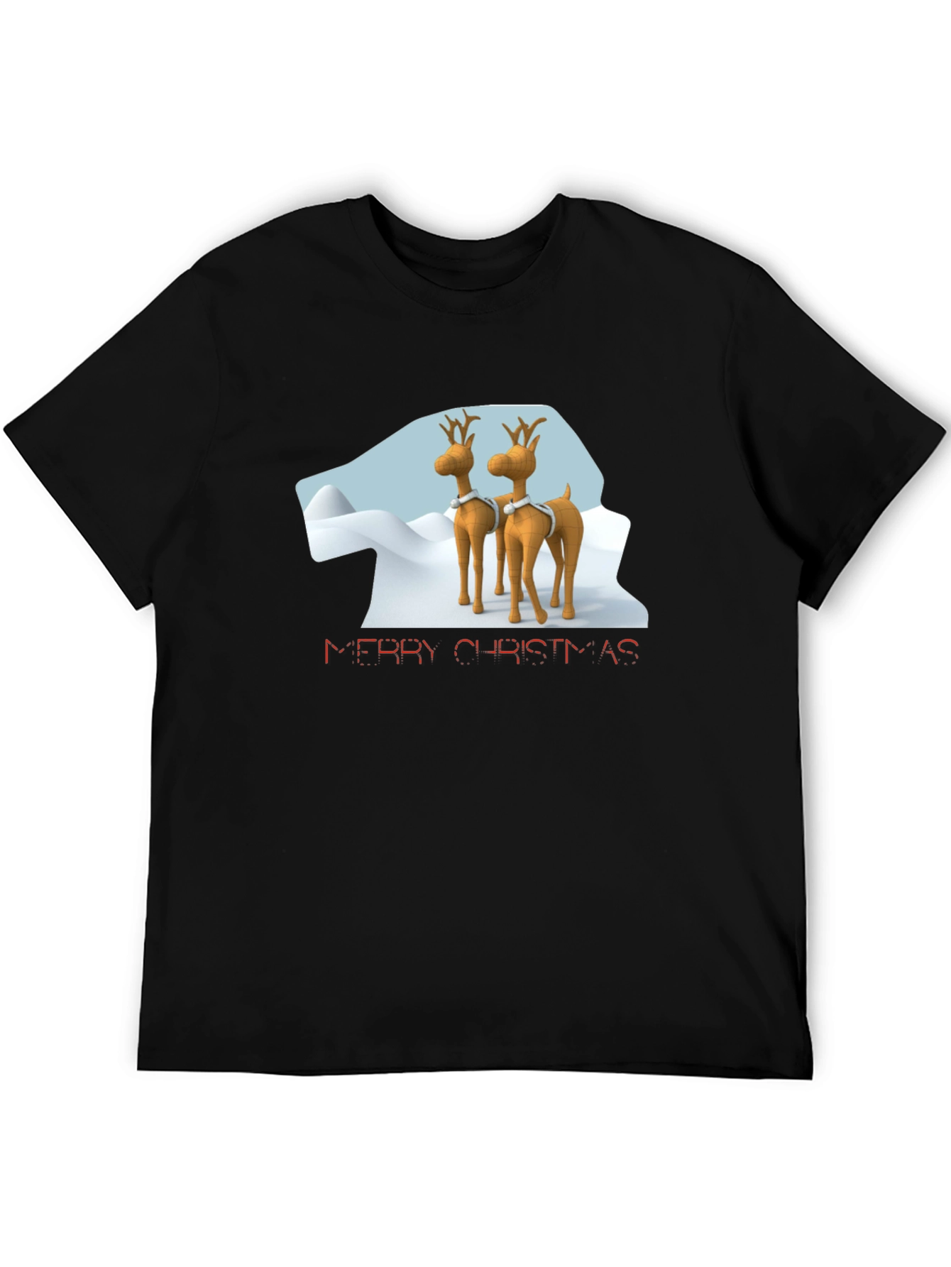 Merry Christmas Reindeer Graphic T-Shirt