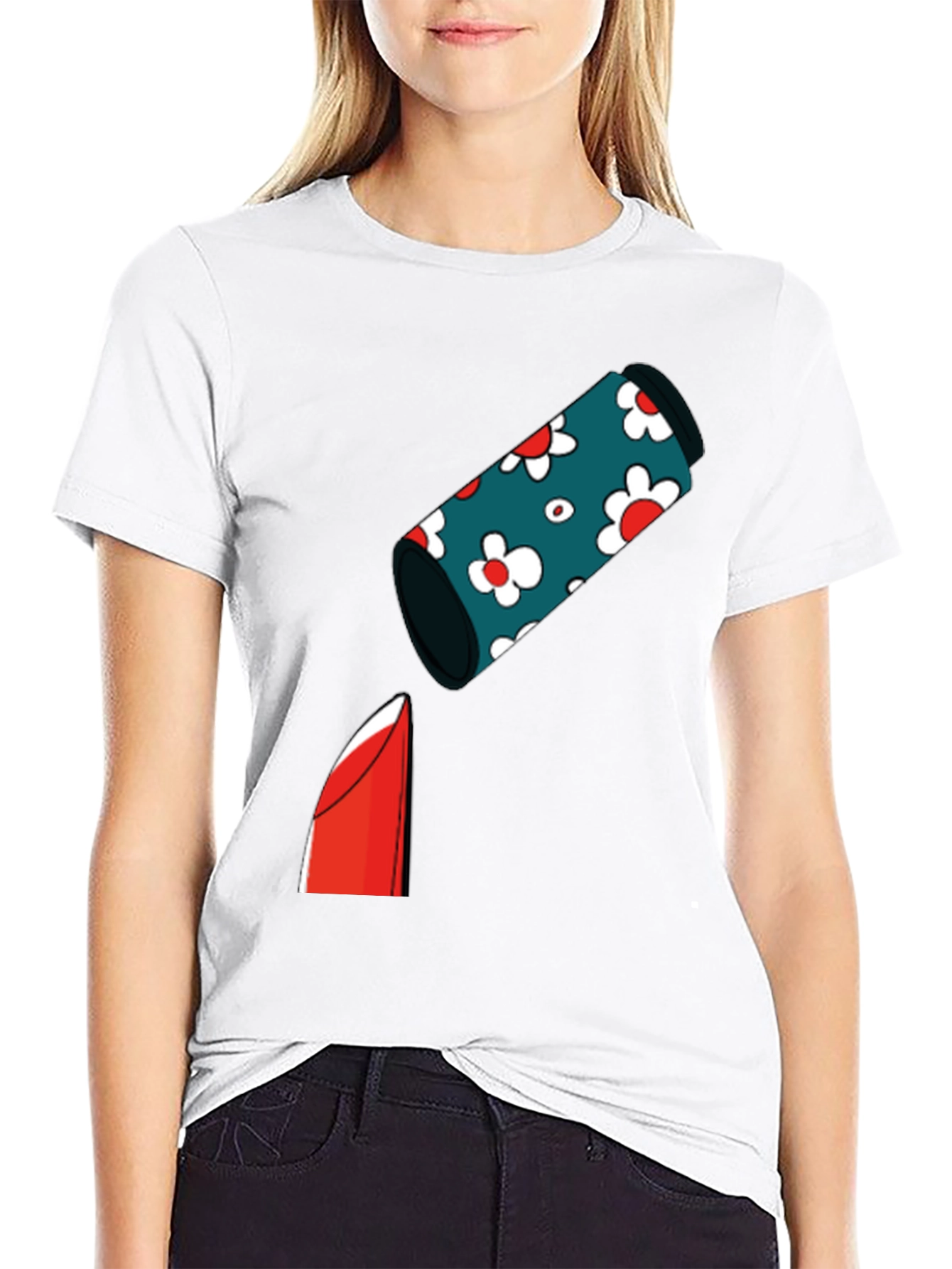 Funky Lipstick Graphic T-Shirt