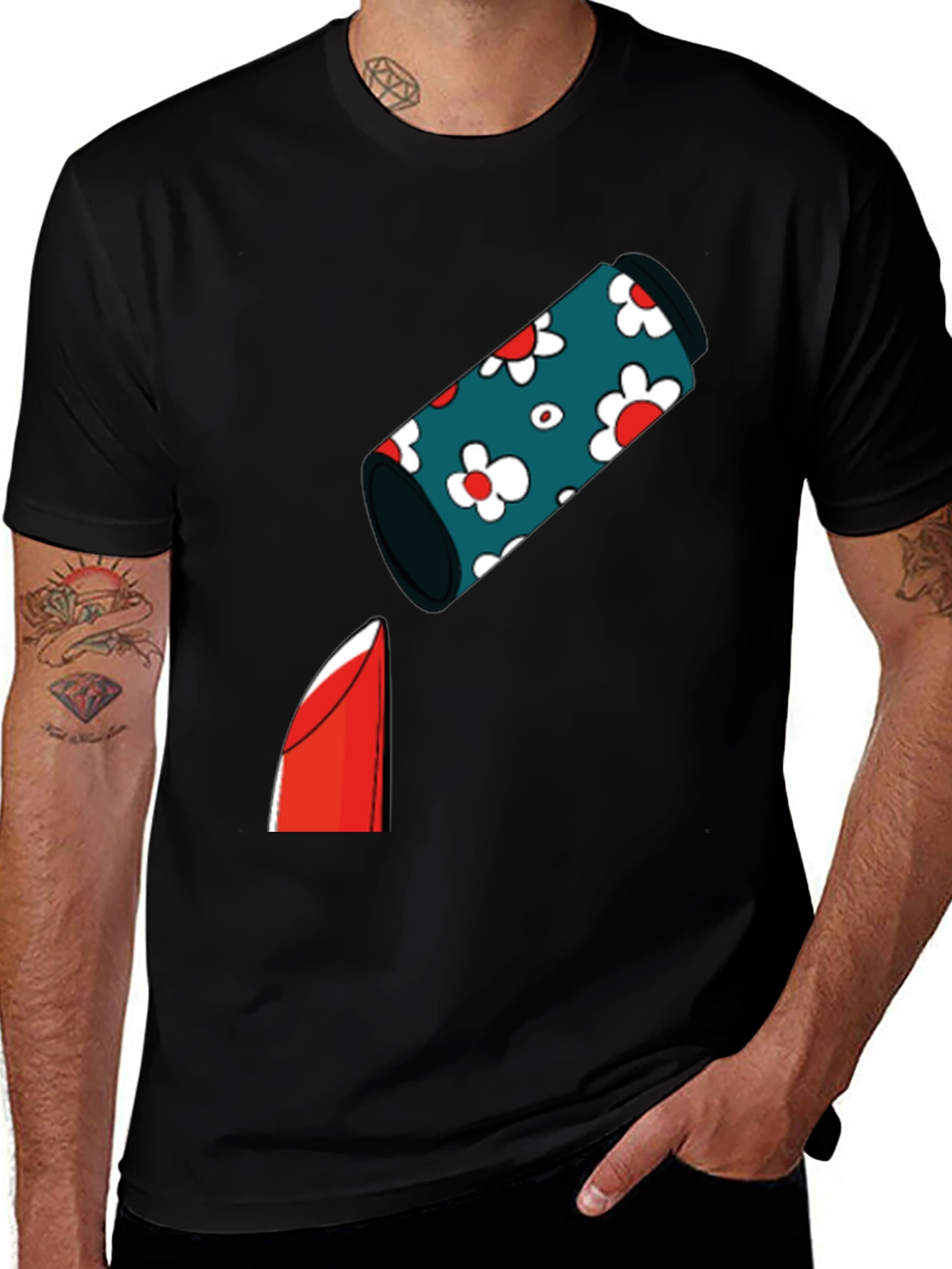 Funky Lipstick Graphic T-Shirt