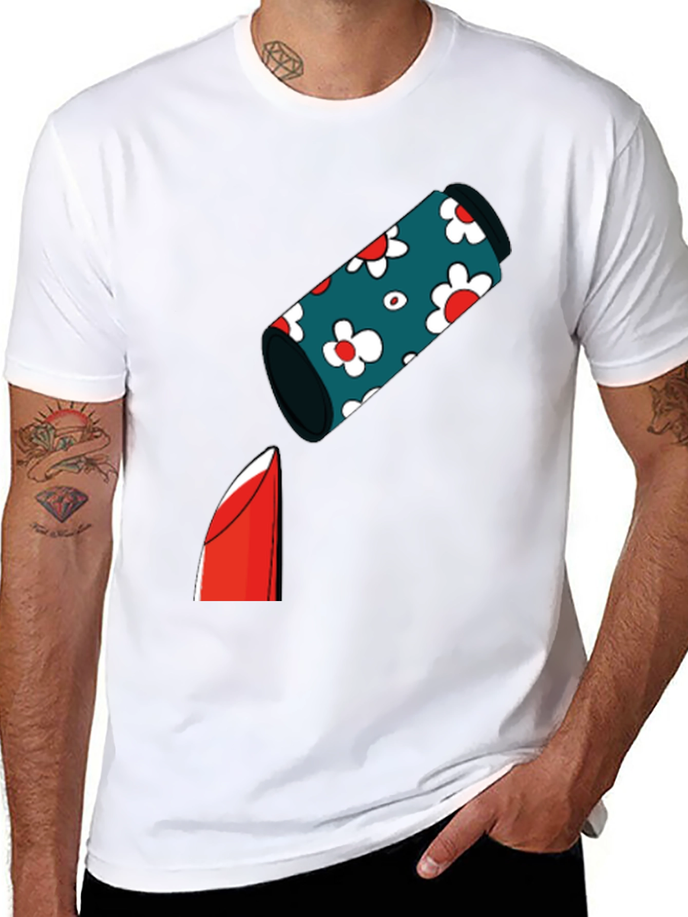 Funky Lipstick Graphic T-Shirt
