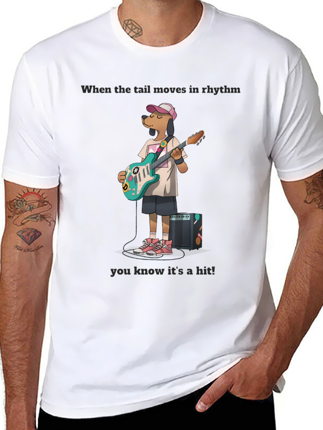 Dog Guitarist T-Shirt - When the Tail Moves