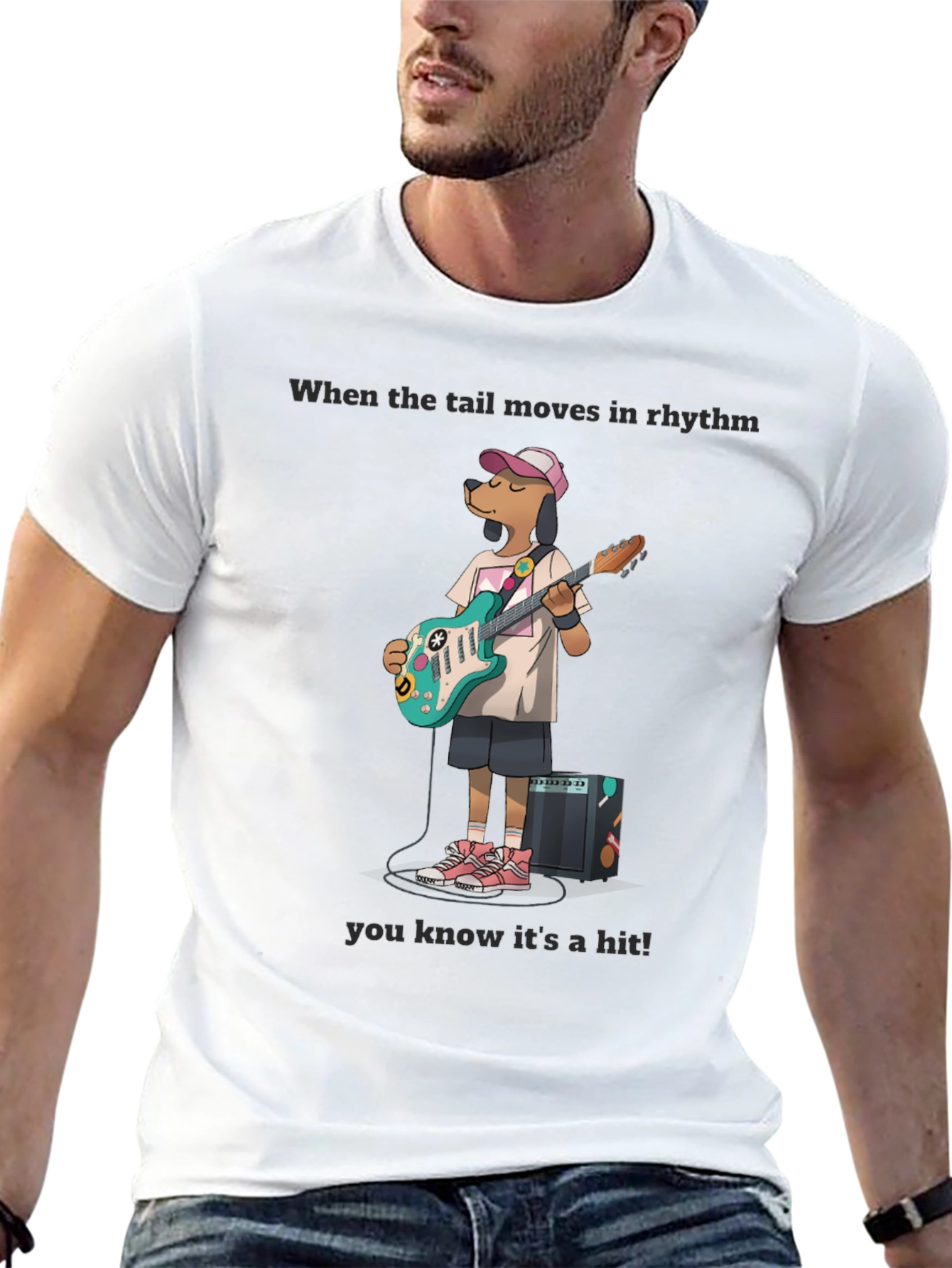 Dog Guitarist T-Shirt - When the Tail Moves