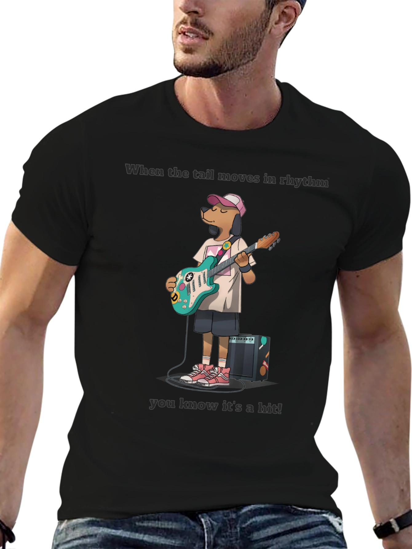Dog Guitarist T-Shirt - When the Tail Moves