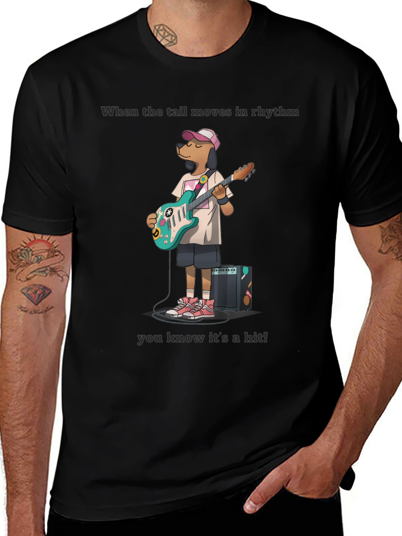 Dog Guitarist T-Shirt - When the Tail Moves