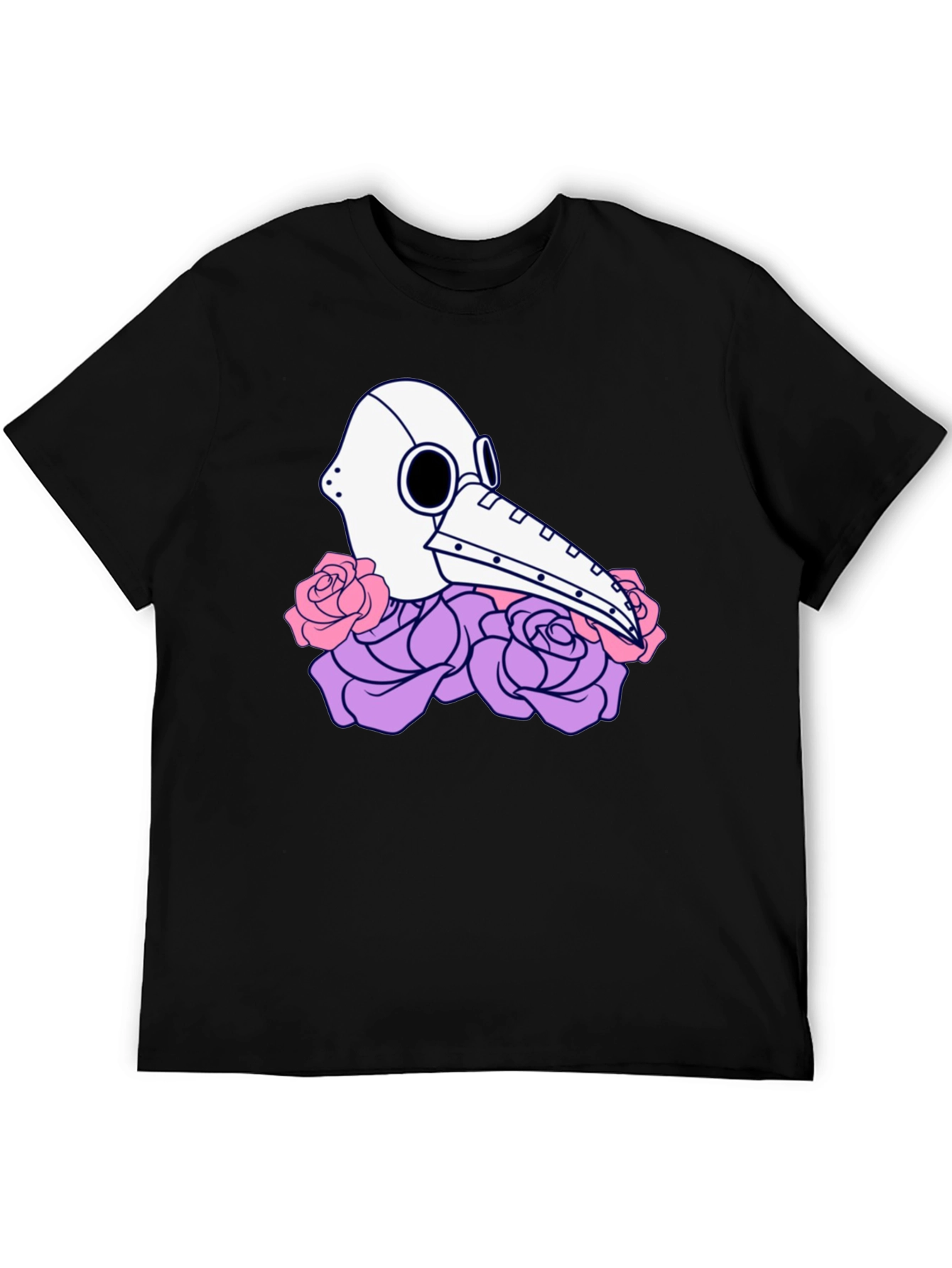 Plague Doctor Mask Floral Graphic Tee