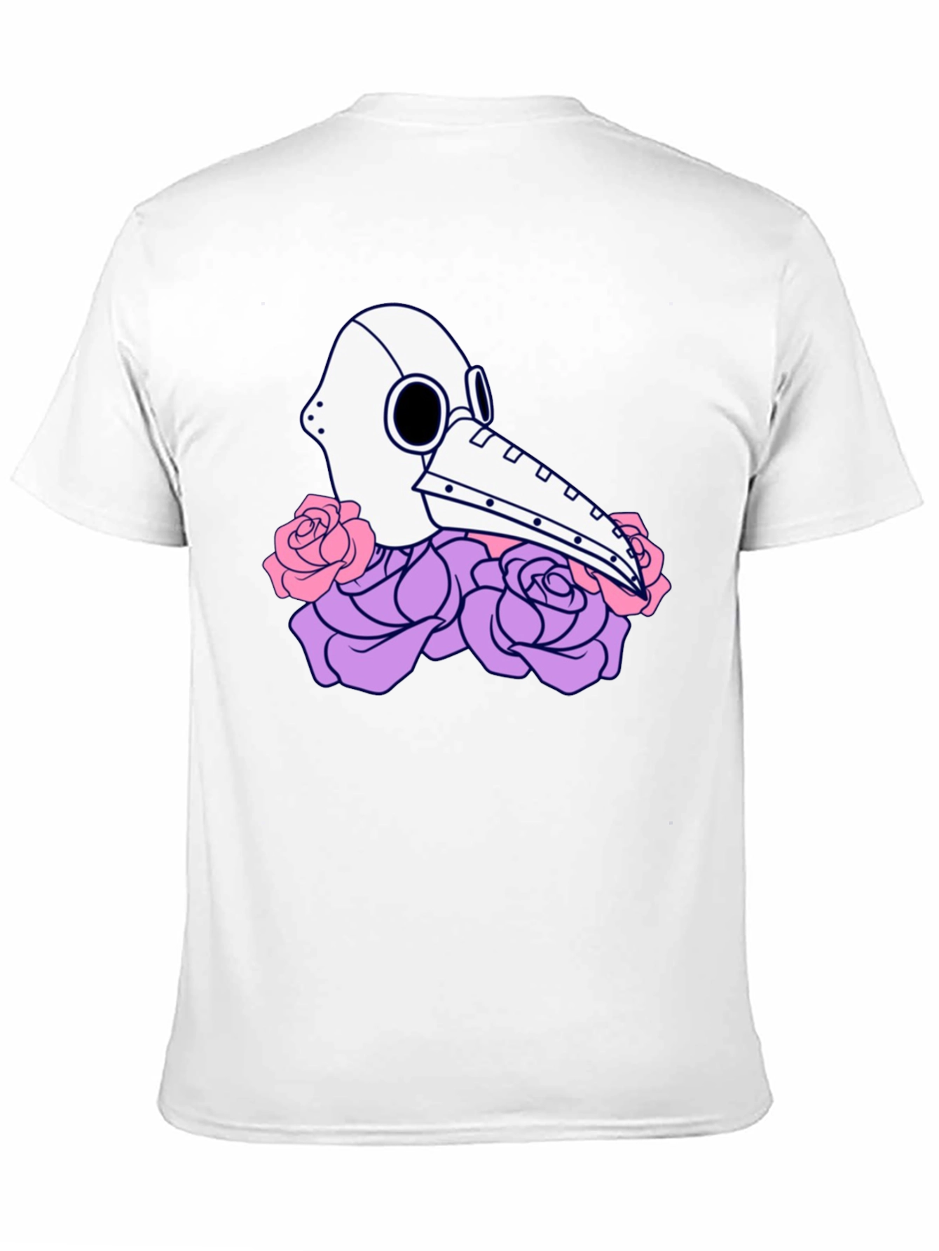 Plague Doctor Mask Floral Graphic Tee