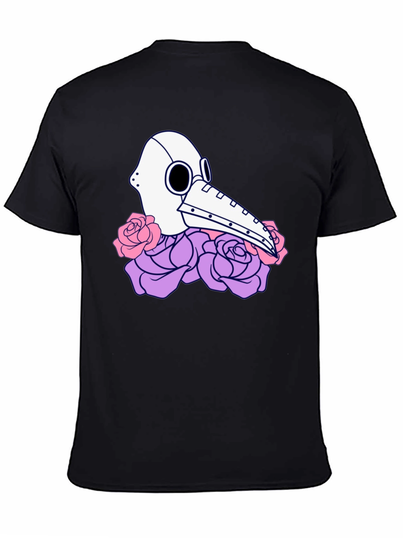 Plague Doctor Mask Floral Graphic Tee