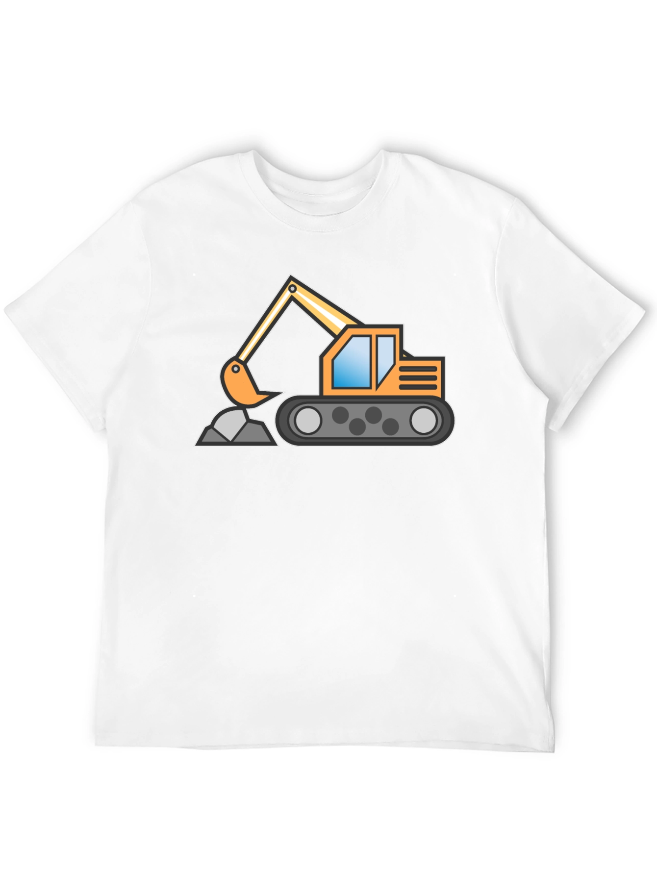 Excavator Graphic Tee - Construction Vehicle Shirt