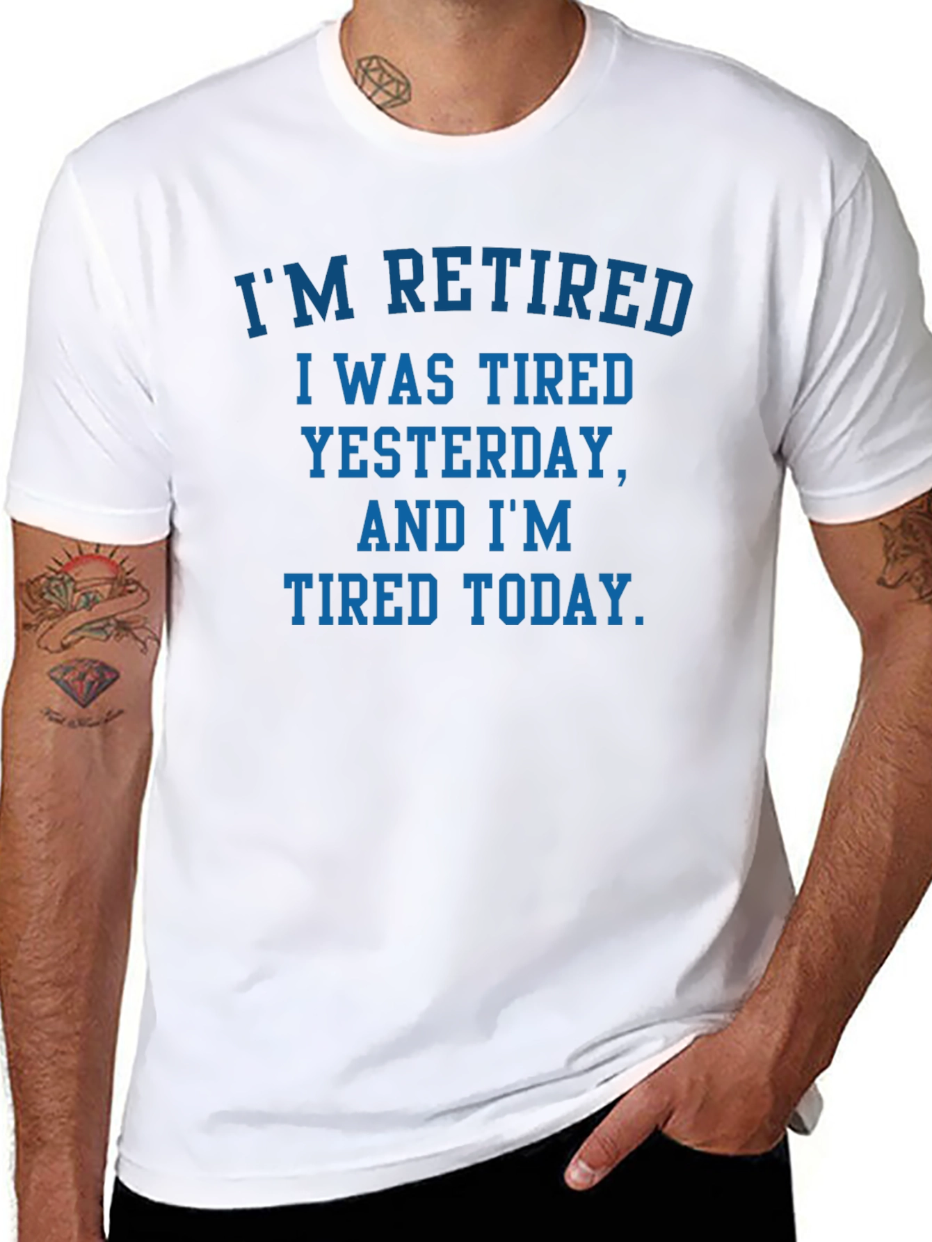 Retired Tired T-Shirt - Funny Retirement Gift Tee