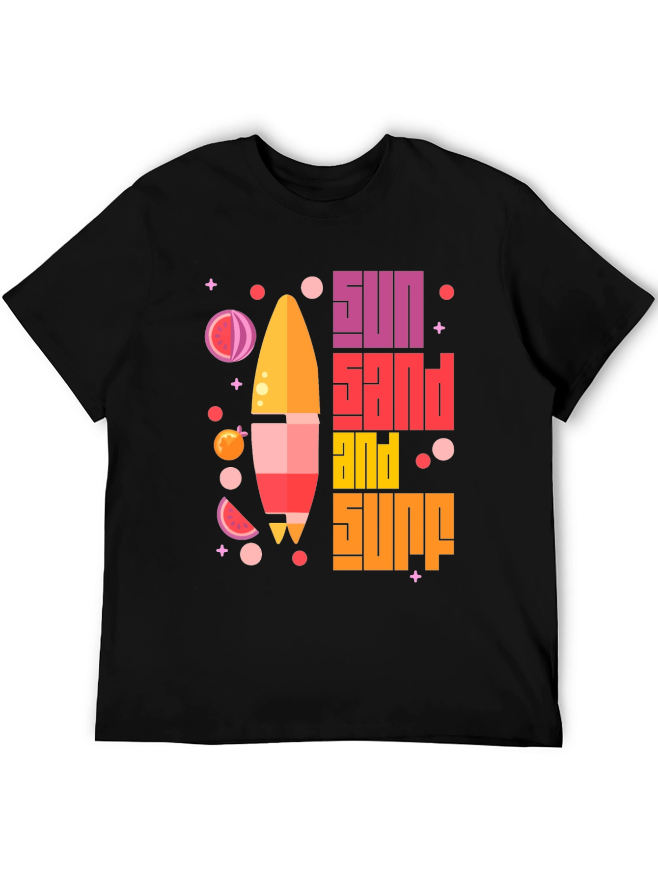 Sun Sand Surf Graphic Tee - Black