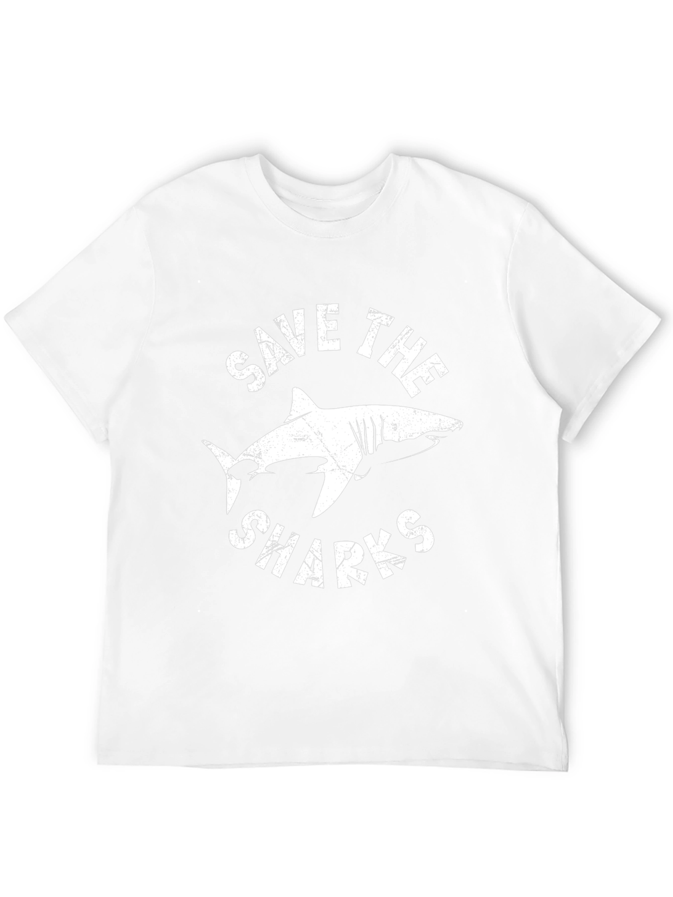 Save the Sharks Graphic Tee - Black Cotton T-Shirt