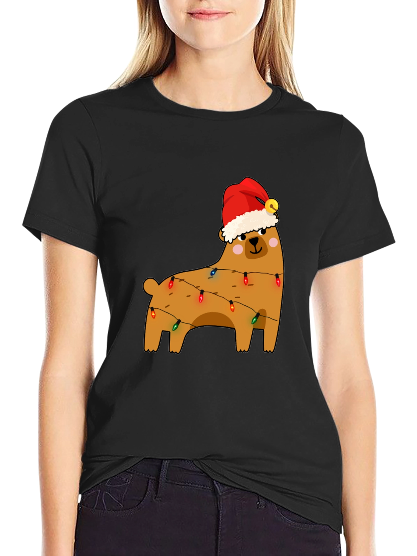 Festive Bear Christmas Lights T-Shirt