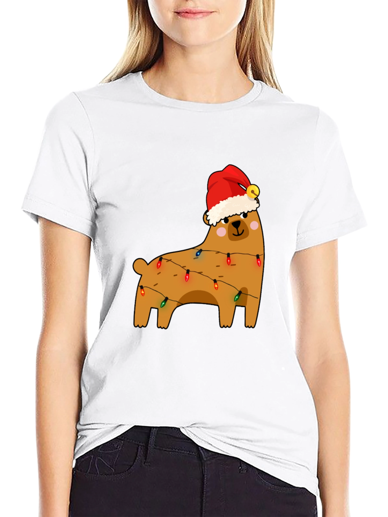Festive Bear Christmas Lights T-Shirt