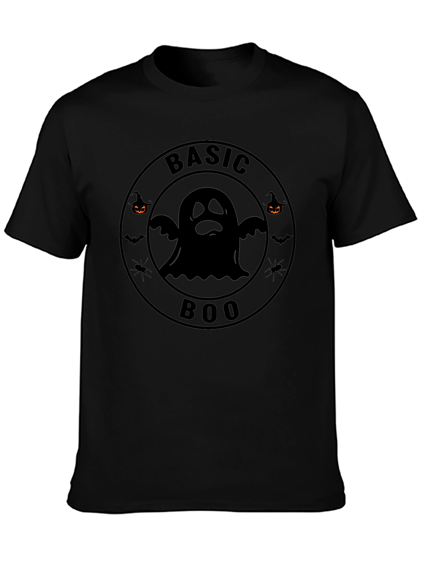 Basic Boo Ghost Graphic Halloween T-Shirt