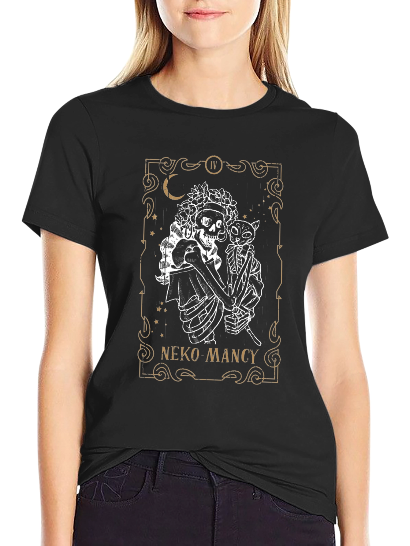 Neko Mancy Tarot Card T-Shirt