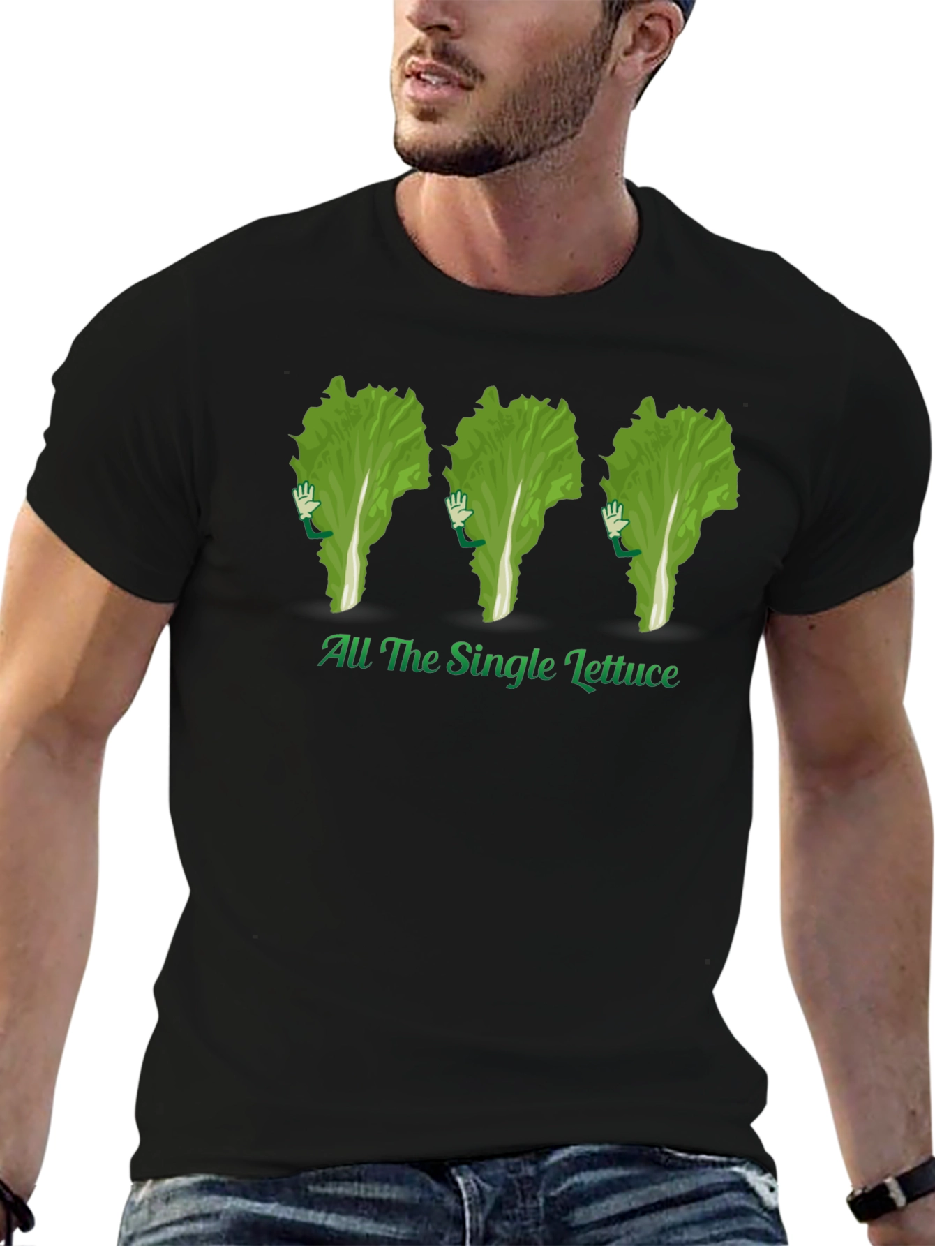 All The Single Lettuce T-Shirt - Black