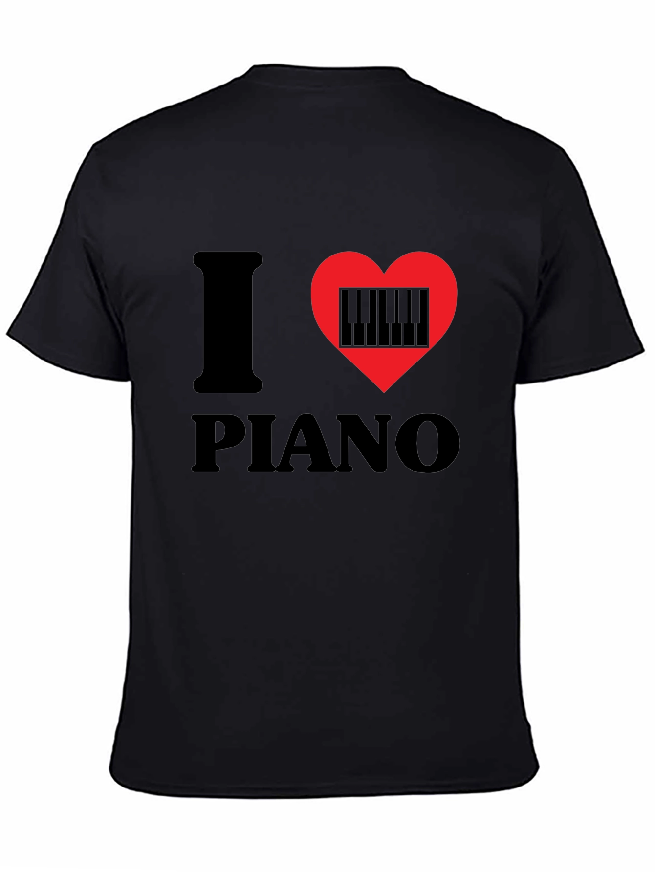 I Love Piano Graphic T-Shirt - Music Lover Tee