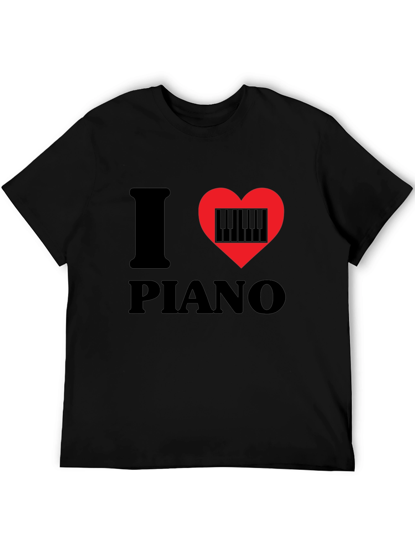 I Love Piano Graphic T-Shirt - Music Lover Tee