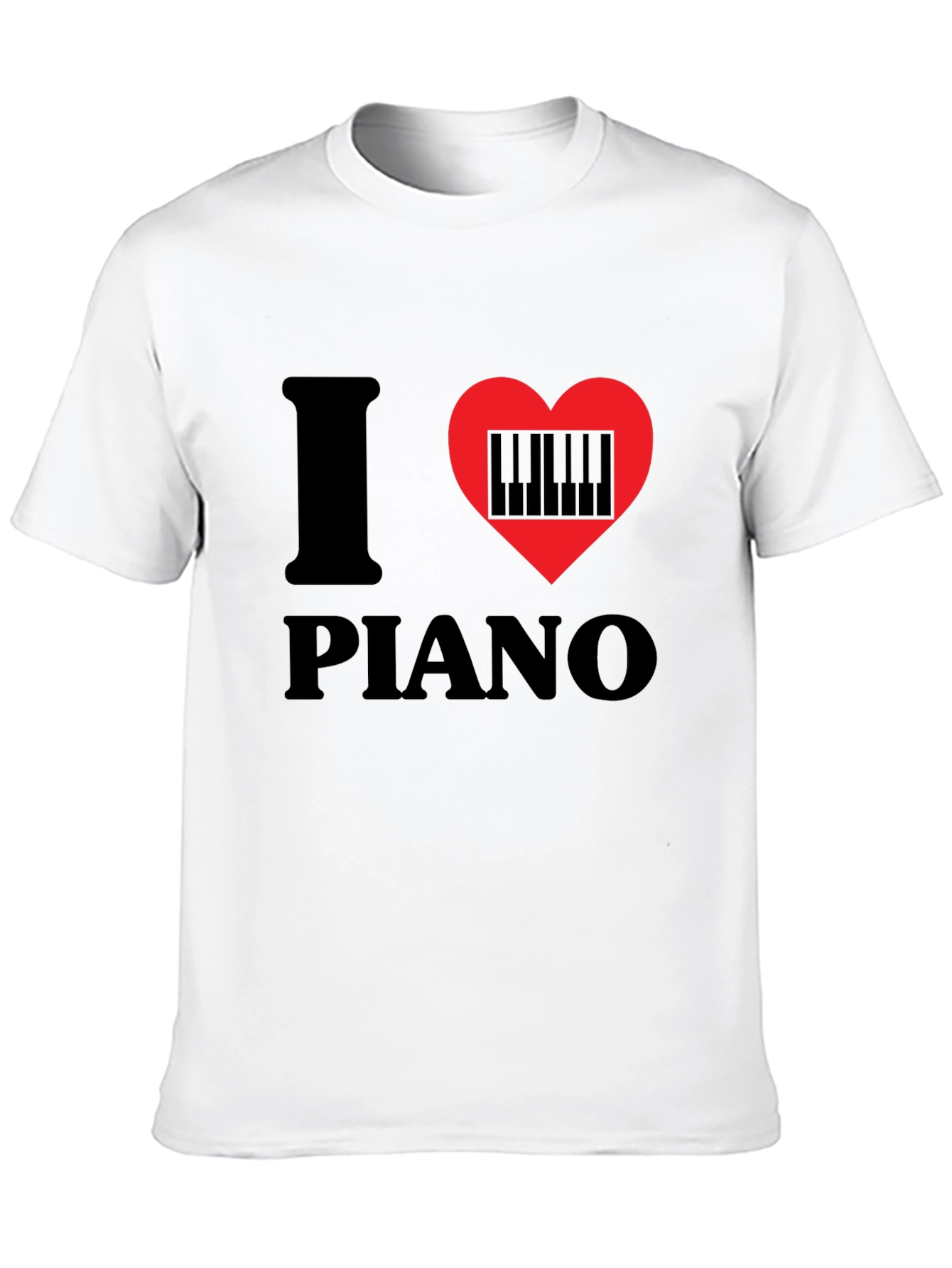 I Love Piano Graphic T-Shirt - Music Lover Tee