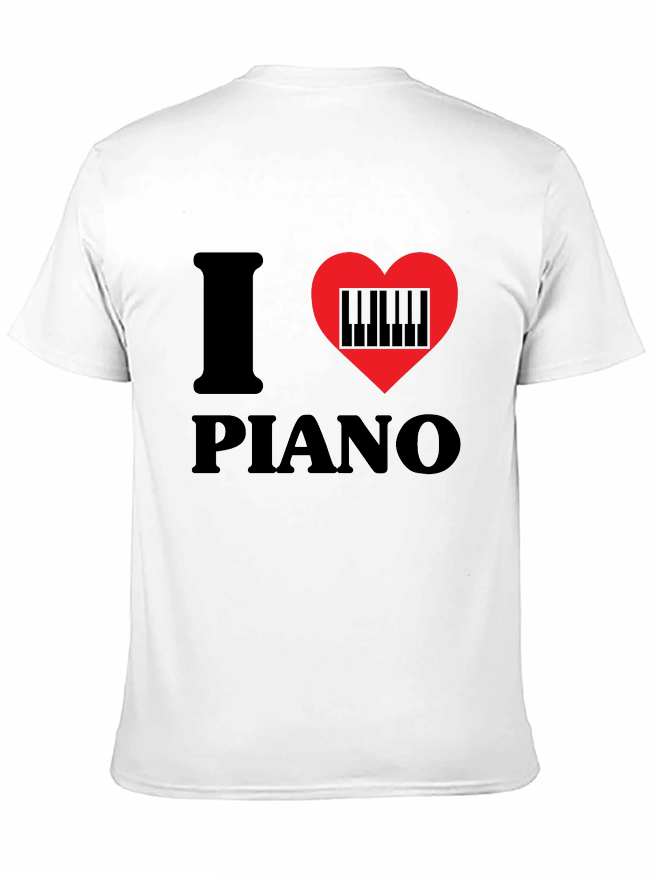 I Love Piano Graphic T-Shirt - Music Lover Tee