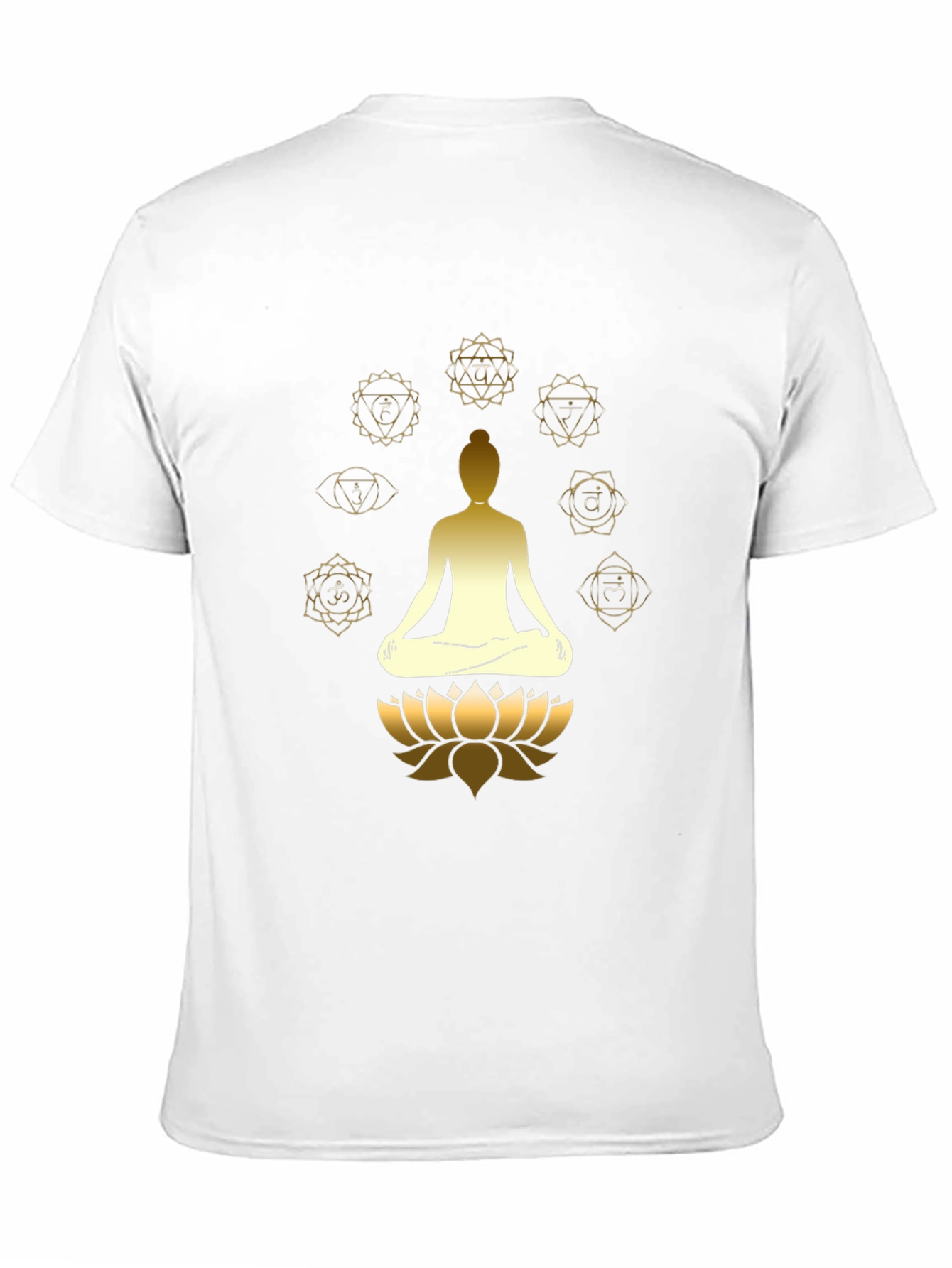 Mens Black Chakra Meditation Graphic T-Shirt