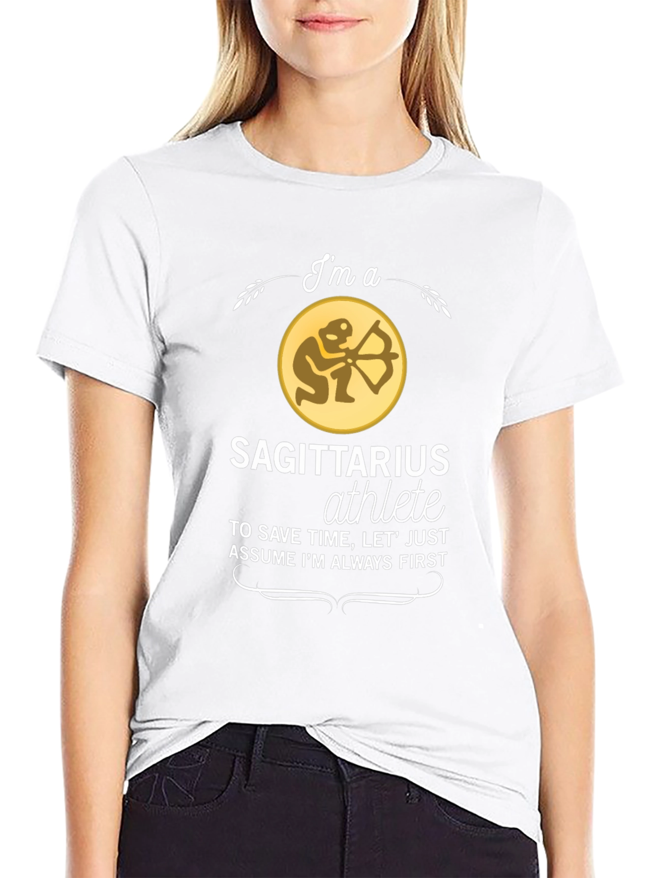 Sagittarius Athlete Black T-Shirt