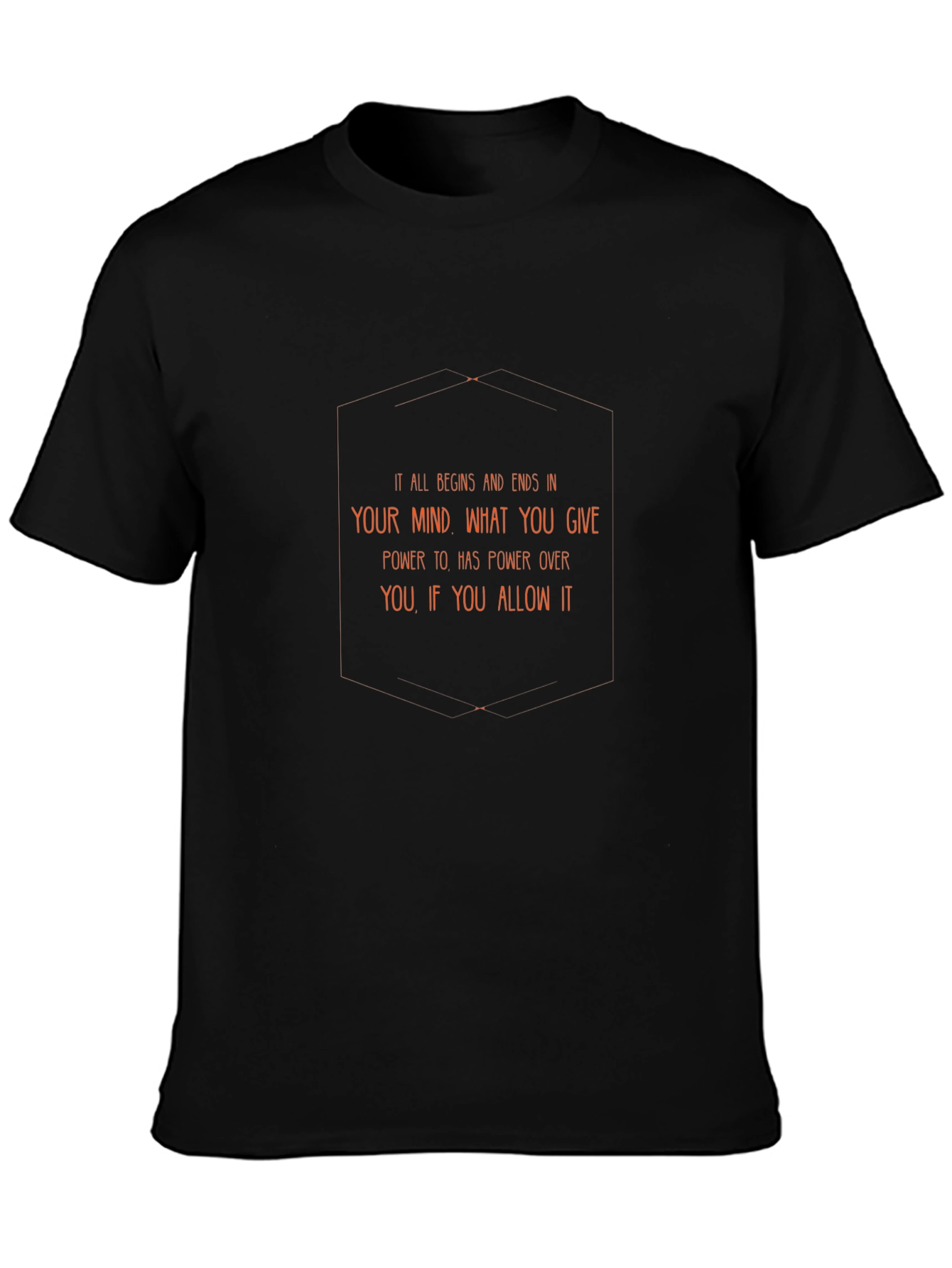 Mind Power Quote Graphic Tee - Black
