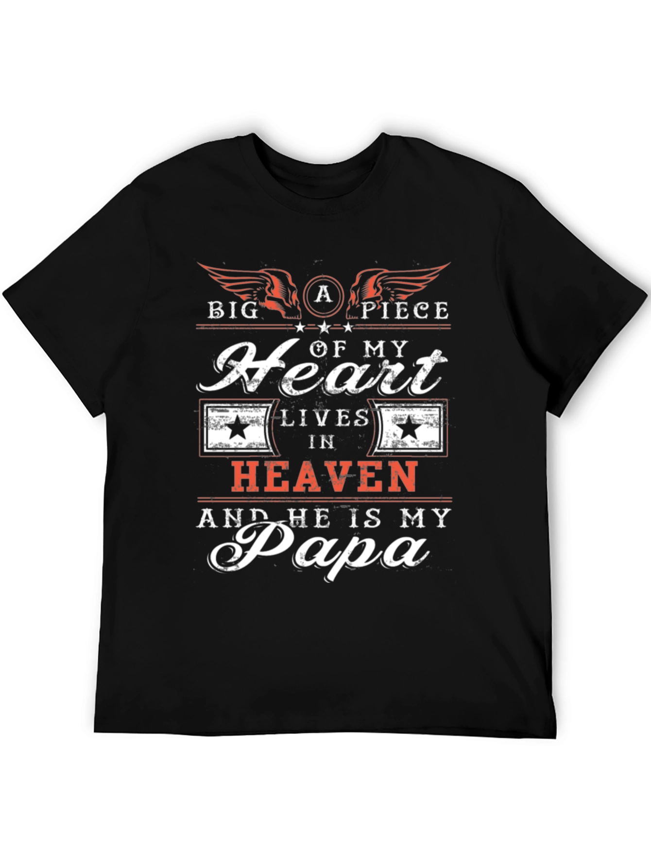 Papa in Heaven Graphic T-Shirt - Memorial Tribute